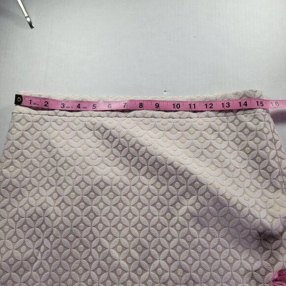 J.Crew Women Beige Professional Cotton Blend Textured Pencil Skirt Size 6 - Picture 6 of 8